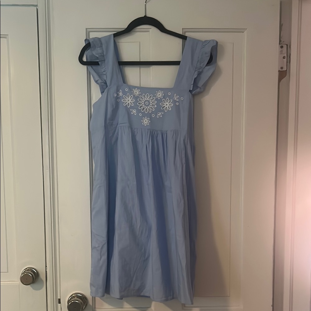 Draper James Sky Blue Floral Mini Dress